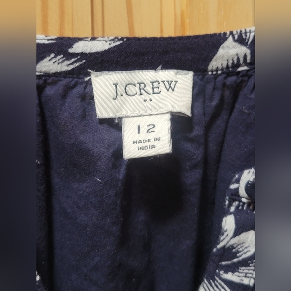 J. Crew Navy and White Patterned Dress - Picture 4 of 4